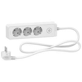 Schneider Electric ST9431W 1.5m 3 Way White Multi Socket