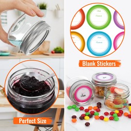 AuroTrends 4 oz Mason Jars with Lids 8Pack, Small Mason Jars 4 oz- 4 oz Glass Jars with Lids/Canning Jars 4 oz for Canning and Preserving (4fl.oz/Set of 8)