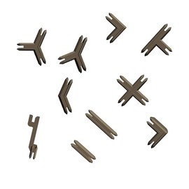 Battle Systems Terrain Plastic Terrain Clips (Brown) - Compatible w/Core Space and SciFi, Fantasy, Modern Terrain