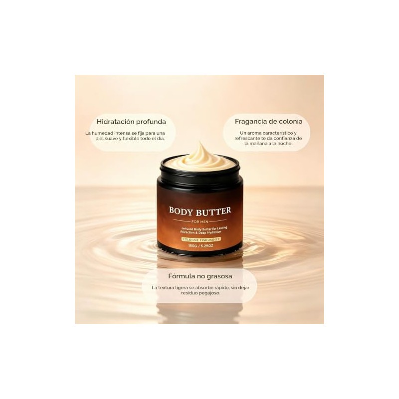 Body Butter for Men, Fragrance Moisturizer for Daily Grooming (3pcs)