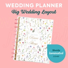 Happy Planner Blooming Romance Disc-Bound 12-Month Undated Wedding Planner, Big Size