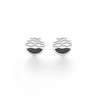 DUR Jewellery Stud Earrings Beach Waves 2.0 Lava Sand Silver
