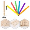 Allazone Sawtooth Wooden Craft Sticks, Wooden Ice Sticks for Art,