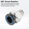 HARFINGTON Push to Connect Fittings 3/8" Tube OD x 1/8"
