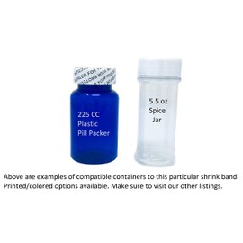 86 x 28 mm Clear Perforated Shrink Band for Spice Jars, Large Packer Bottles, Small Jars and More. [Compatible Diameter Range: 1.85” – 2”] - Bundle of 100