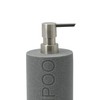 Indecor Home Resin Neutral Gray Sandstone Shampoo Engraved Bottle Refillable