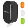 Spirella WC Rollenhalter + Ersatzrollenhalter"Cube" zum kleben oder bohren Schwarz,