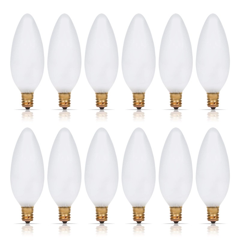 Simba Lighting Candelabra Torpedo Frosted B10 40W E12 Base (12