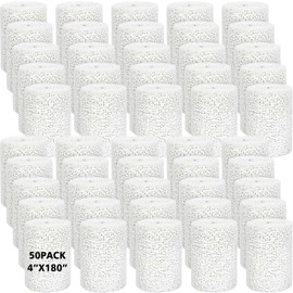 Preboun Plaster Cloth Gauze Bandages Roll Bulk Plaster Strips for Paper Mache, Belly Casting and Hobby Craft, Art, Mask Making, Scenery Construction, Each Roll 5 Yards (4 x 180 Inch)(50 Pack)