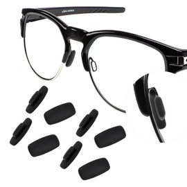 Silicone Nose Pads Replacement Nose Pieces for Oakley Cartridge OX5137 Eyeglasses - 4 Pairs Black Nose Cushion