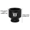 MIXPOWER 3/4" Drive Shallow Impact Socket, 46mm, CR-MO, Metric, 6