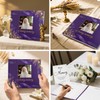 Braveriky Elegant Funeral Guest Book, 9 x 7.5 pulgadas, morado