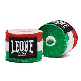 LEONE AB705/35IT Boxing Bandage, Hand Wraps, Elastic Type, Closure, Normal Size, 9.8 ft (3.5 m), Italian Flag