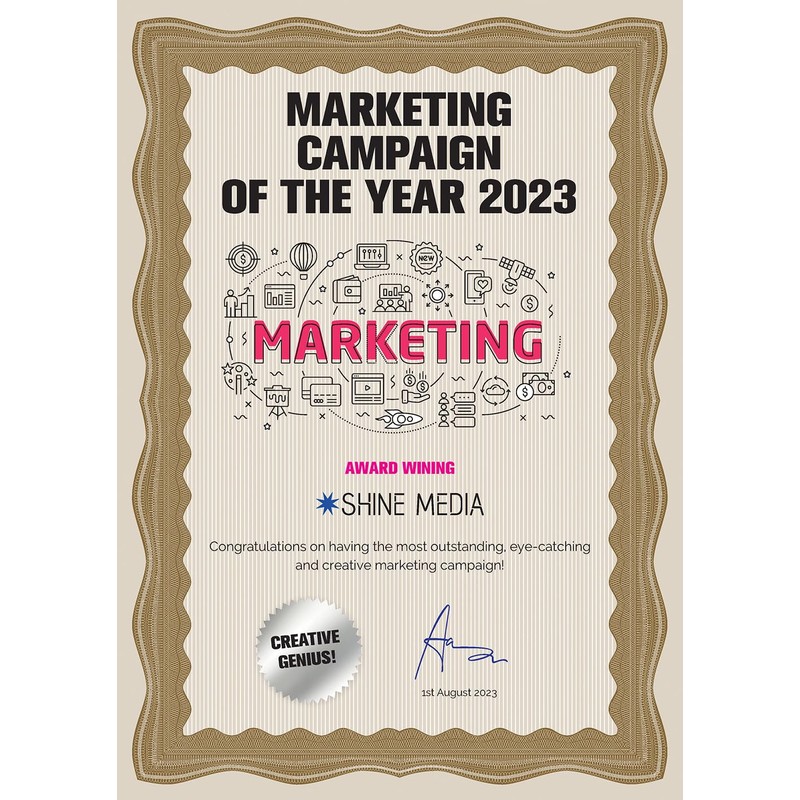 Computer Craft A4 Certificate Papers with Foil Seals, 90gsm, Bronze