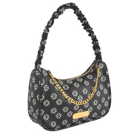 Jessica Simpson Small Wristlet Date Night Clutch Purses for Women Formal, Wedding Guest, Prom Purses for Teen Girls (Black Daisies)