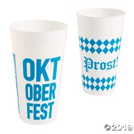 OKTOBERFEST PLASTIC CUP TUMBLER - Party Supplies - 12 Pieces