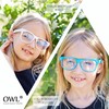 3 Pairs Kids Sunglasses Clear Lens Purple Yellow Matte Mirror