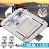 Yiponyt 4Pcs Stainless Steel Trailer Paddle Door Latch Handle Rv