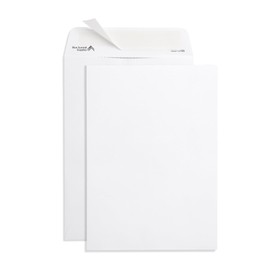 Blue Summit 100 White Catalog Envelopes - 28lb - 7 x 10 inch - Security Tinted, Strong Self Seal