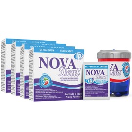 Novadent Dentures Cleaner – For Denture on implants, Denture soft liner and Orthodontic appliance without soldering - 1 Year (52 sachets)