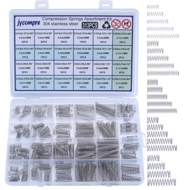 jycompre 313PCS Small Springs,24 Different Sizes Compression Springs Assortment Kit, Stainless Steel Springs for Repairs,DIY Project (24B)