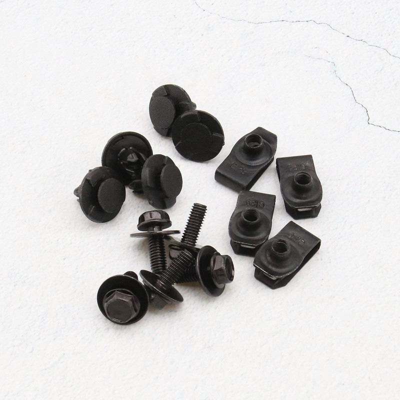 YINETTECH 30 Piece Car Engine Cover Screws Fixed Nut Clamps