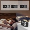 KWANWA Small LED Digital Alarm Clock Plug in for Bedrooms