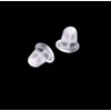Clear Earring Backs Plastic Safety Rubber Backs Stud Bullet Earring