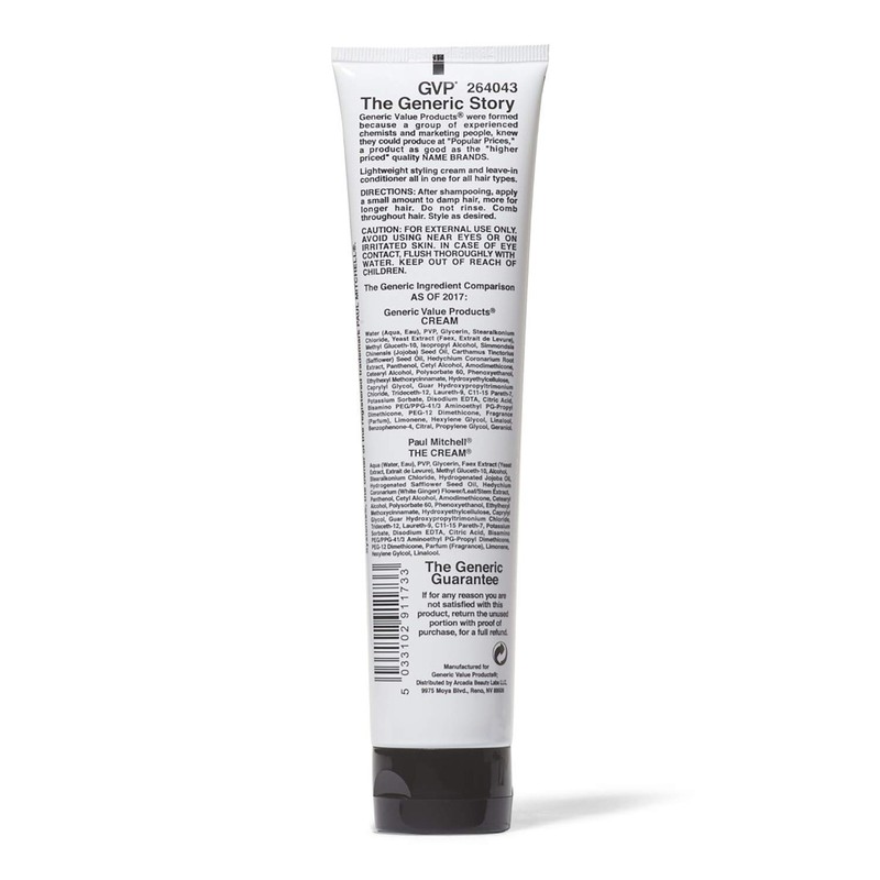 Generic Value Products Cream Leave In Conditioner & Styler, Moisturizes,