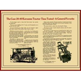 Case 1919 J.I. Case Threshing Machine Co. NEW Metal Sign: The 20-40 Kerosene Tractor