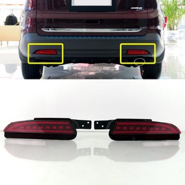 ECAHAYAKU Red Lens LED Rear bumper Turn Signal Light LED Tail Brake Driving Light Fog lamp Compatible With Honda CRV 2012 2013 2014