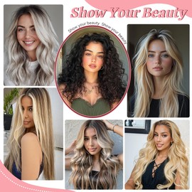 Yingsi-Fty Stainless Steel Hair Extension Holder,Professional Hair Extension Holder For Washing/Styling/Colouring/Drying/Braiding,Black Hair Extension Hanger For Clip-Ins,Wefts,Tape,Bundles