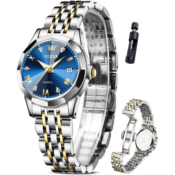 OLEVS Watches Women Two Tone Casual Wrist Watch for Women