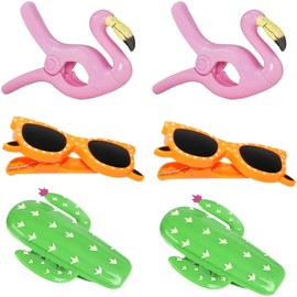 Pack of 6 Towel Clips, Delmkin Bath Towel Clips, Large Beach Towel Clips for Beach Towel, Carpet, Clothing, Beach Loungers