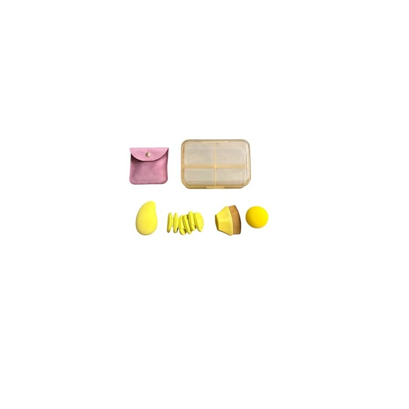 Set de 9 Esponjas de Maquillaje con Caja, Incluye 1