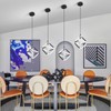Vloitgol Black Led Pendant Light Fixtures,6000K Cool White Modern Pendant
