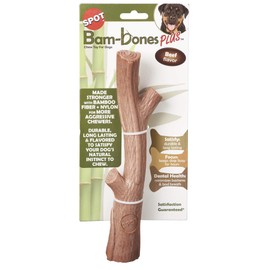 Ethical Pet Bambone Plus Stick Dog Chew Toy, 9.5 Inch, Non-Splintering Alternative to Real Wood