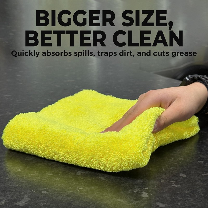 Towelogy® Heavy Duty Microfibre Cleaning Cloths for Home All Purpose