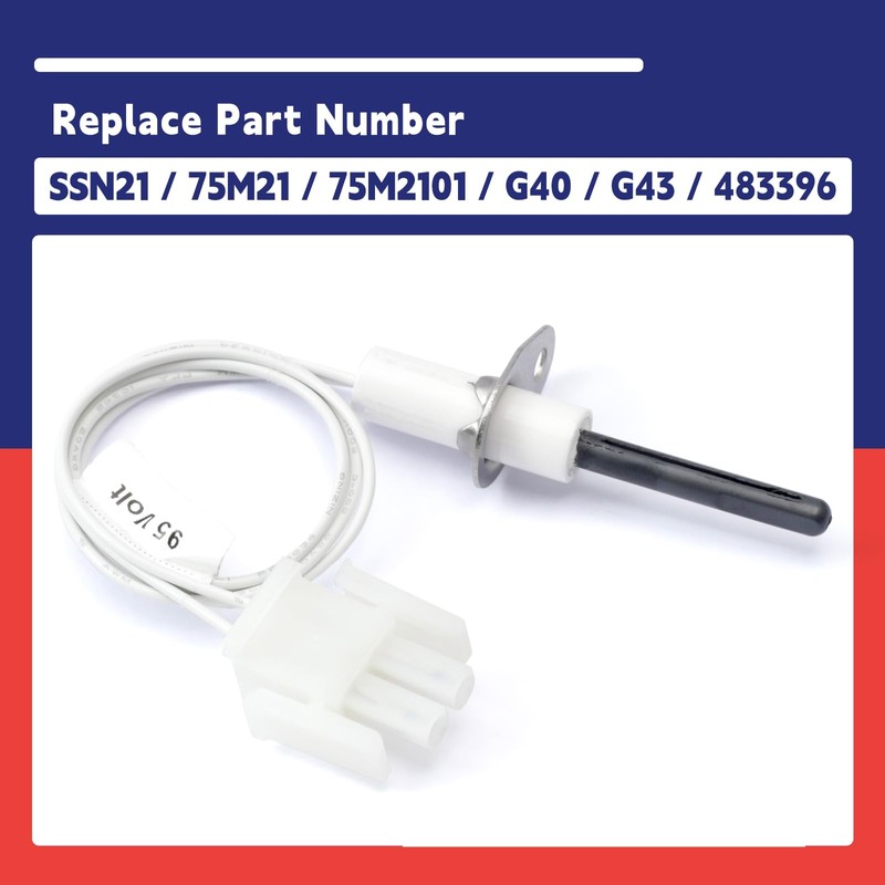 SSN21 Furnace Ignitor 95 V with Two Prong Molex Plug
