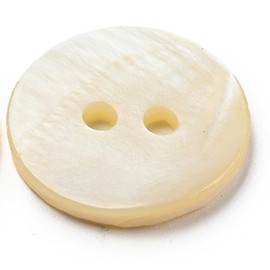 10 Elegant Shell Buttons 18 mm (1.8 cm) Shell Colour Round Two Hole Buttons 2 mm Each Hole - 2 Hole Buttons Shell Button for Sewing, Sewing, Crafting, Jackets, Coat Buttons