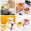 Dessert Cups, 30 PCS Plastic Dessert Cups with Lids and