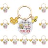 PHAETON 10PCS Teacher Appreciation Keychain with Bee Theme, Honeycomb Charm,