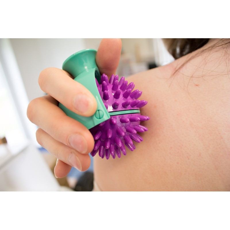 Massage ball with holder, nub ball, hedgehog ball, spiked ball,