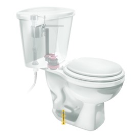 Fluidmaster 7111 Universal 3-Inch Bowl to Floor Bolts, Includes 2 Brass Bolts