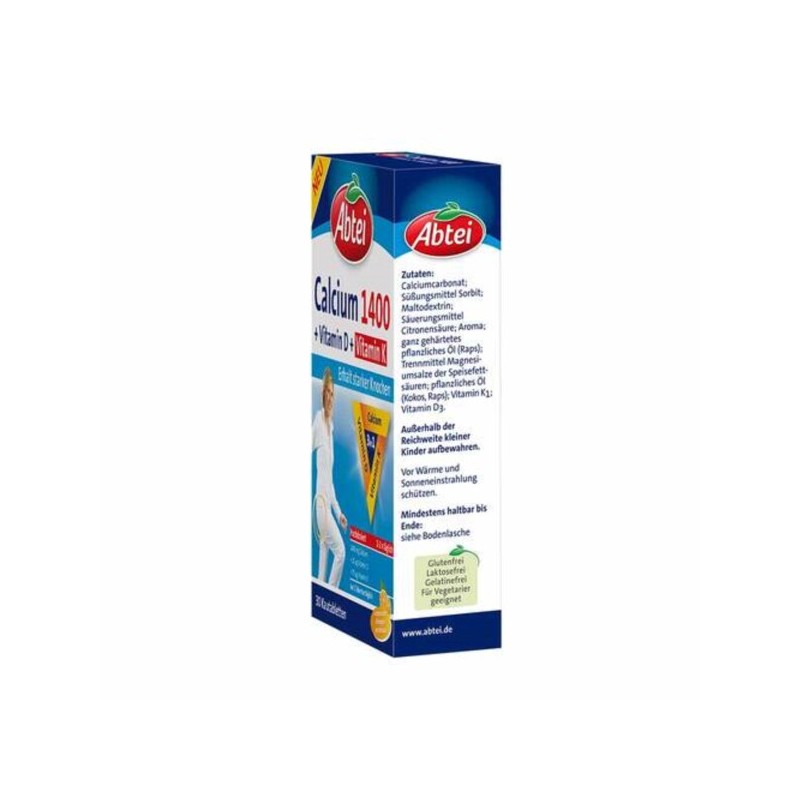 압타이 Abtei 칼슘1400+비타민D3+비타민K 츄어블 30정 Abtei Calcium 1400 + Vitamin