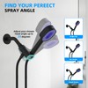 Hibbent Upgraded Metal Shower Head Holder with LED Display Shower