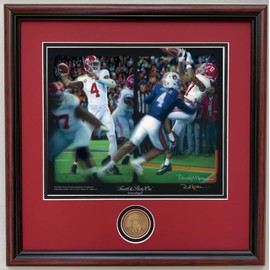 4th and 31 Alabama Football The Gravedigger Framed Print by Daniel Moore (Coin)