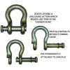 BA 1.25", 18 Ton WLL, Twist Lock, High Capacity Shackle