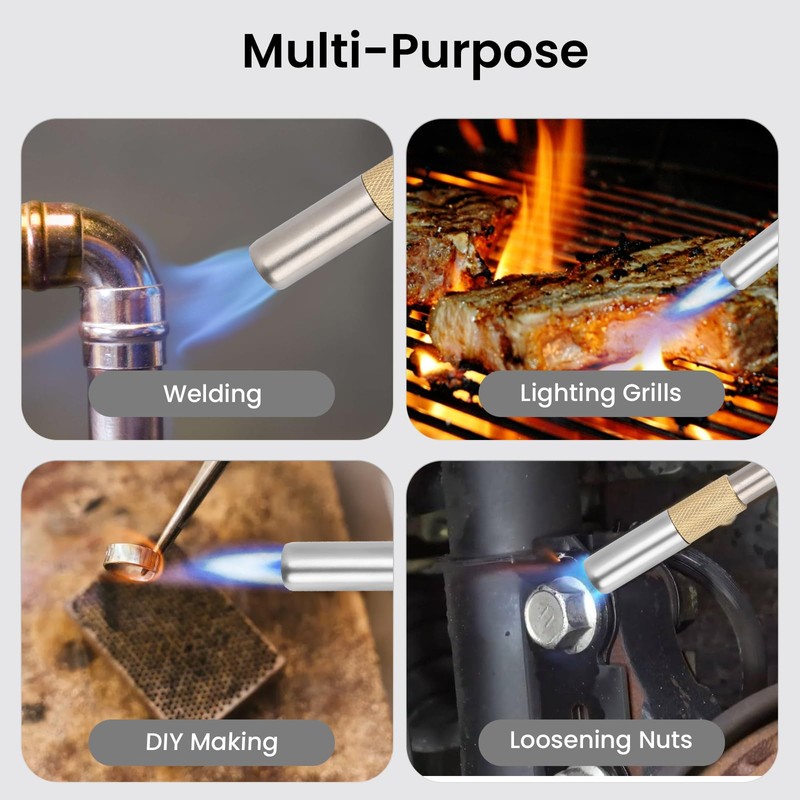 Propane Torch Head, Map Gas Torch with Igniter and Flame
