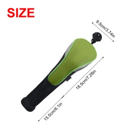 Andux 3Pack Long Neck Golf Hybrid Club Head Covers Dial No. Tag CTMT-02 (Green)